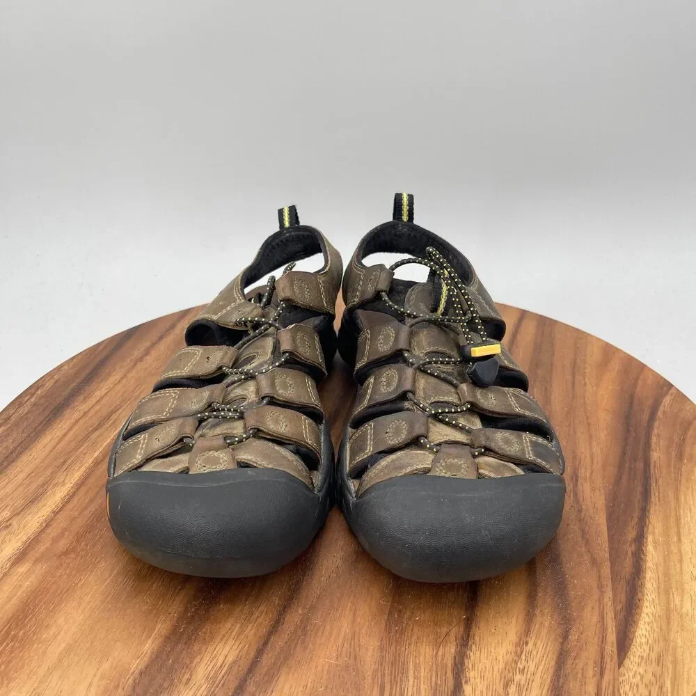 Keen Newport Sandals Mens Size 9.5 Brown Leather Outdoor Trail Hiking Outdoor